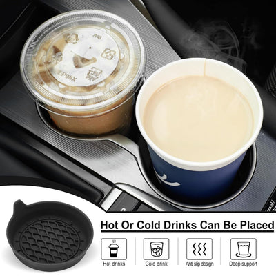 Universal Silicone Car Cup Holder Coasters, 4 Pack