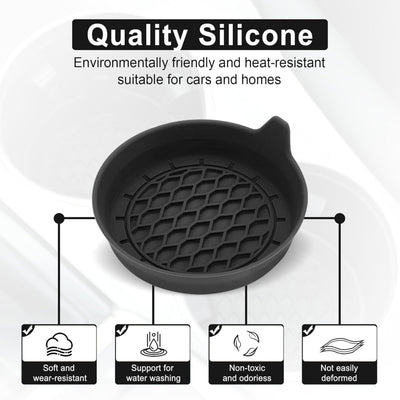 Universal Silicone Car Cup Holder Coasters, 4 Pack